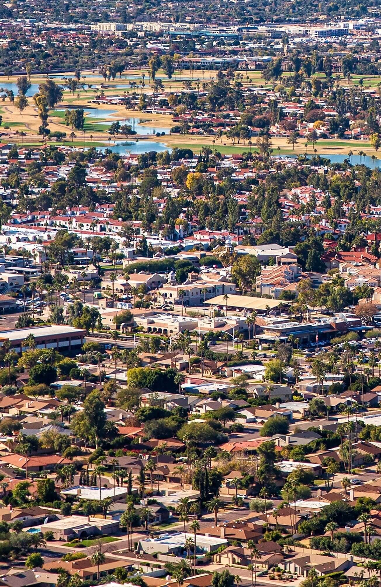 Aerial view of Scottsdale, Arizona